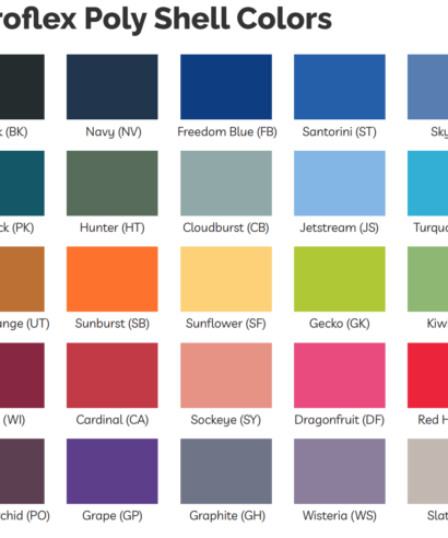 Euroflex Poly Shell Colors