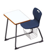 Dual Entry Combination Desk with Book Basket (Ntersect)